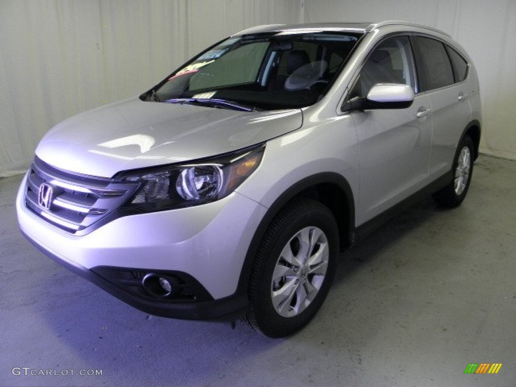 2012 CR-V EX-L 4WD - Alabaster Silver Metallic / Black photo #3