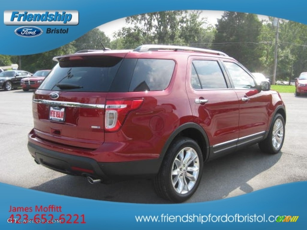 2013 Explorer XLT 4WD - Ruby Red Metallic / Medium Light Stone photo #6