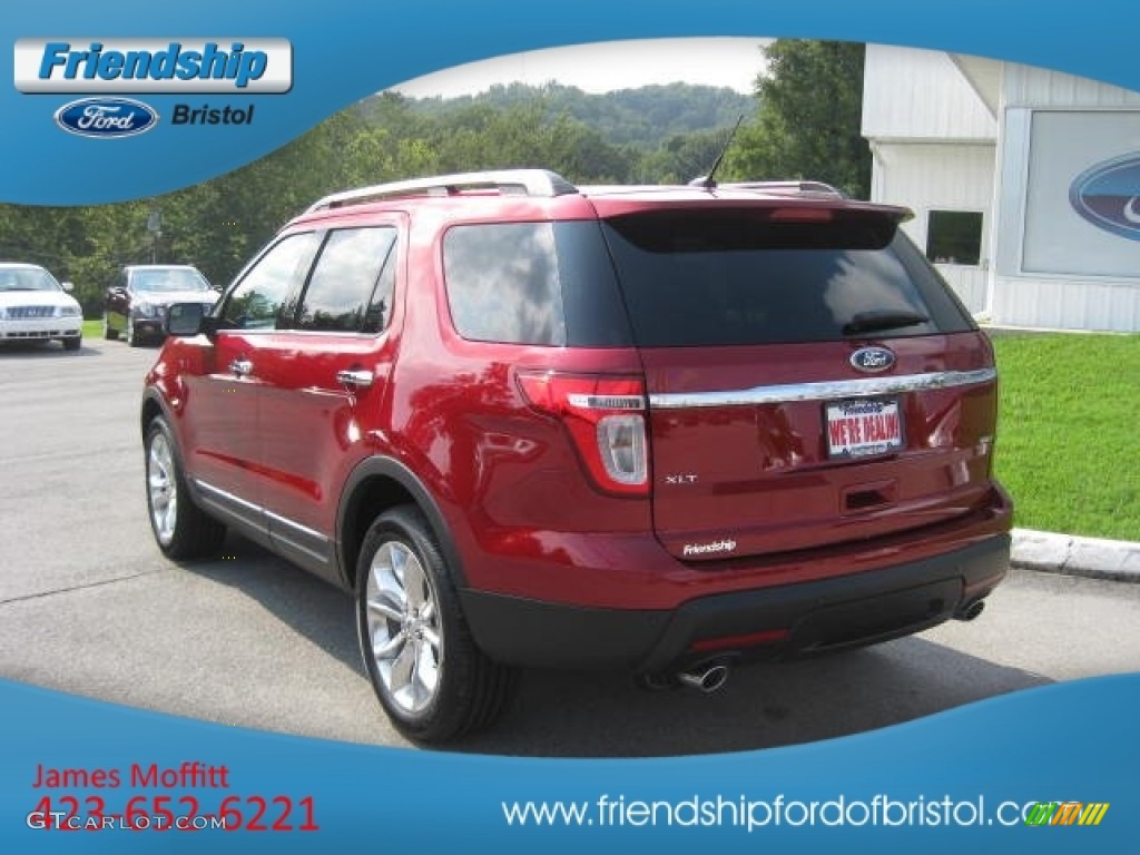 2013 Explorer XLT 4WD - Ruby Red Metallic / Medium Light Stone photo #8