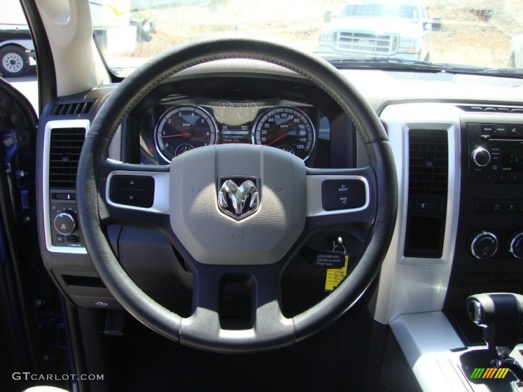 2010 Ram 1500 Big Horn Quad Cab - Deep Water Blue Pearl / Dark Slate/Medium Graystone photo #12