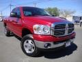 2008 Inferno Red Crystal Pearl Dodge Ram 2500 Big Horn Quad Cab 4x4  photo #1