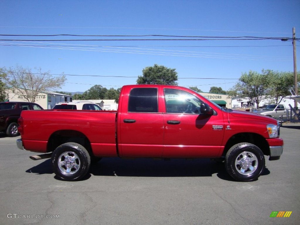 Inferno Red Crystal Pearl 2008 Dodge Ram 2500 Big Horn Quad Cab 4x4 Exterior Photo #69475264