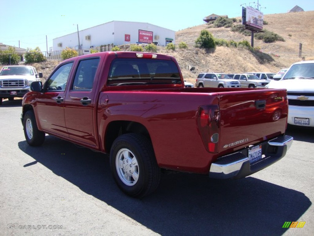 2004 Colorado LS Crew Cab - Dark Cherry Red Metallic / Medium Dark Pewter photo #5