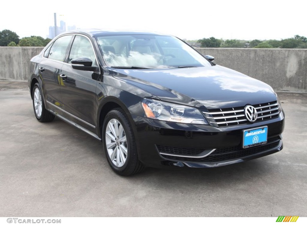 2013 Passat 2.5L SEL - Black / Cornsilk Beige photo #1