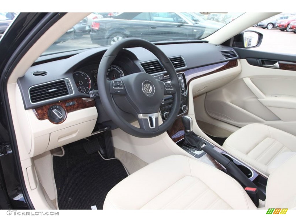 Cornsilk Beige Interior 2013 Volkswagen Passat 2.5L SEL Photo #69476179