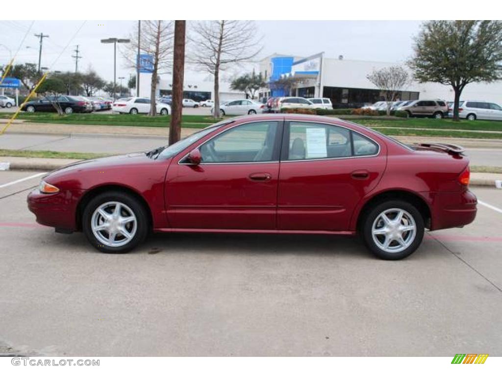 2000 Alero GL Sedan - Ruby Red / Neutral photo #4