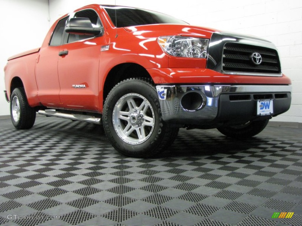 2009 Tundra SR5 Double Cab 4x4 - Radiant Red / Sand photo #1