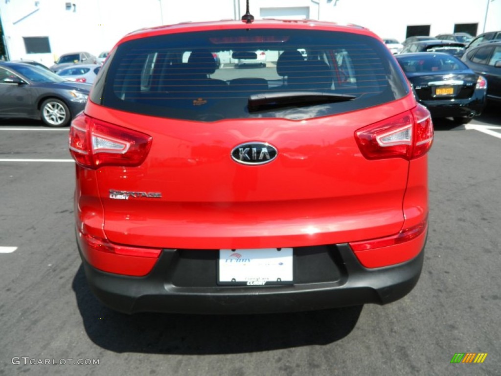 2011 Sportage  - Signal Red / Black photo #4