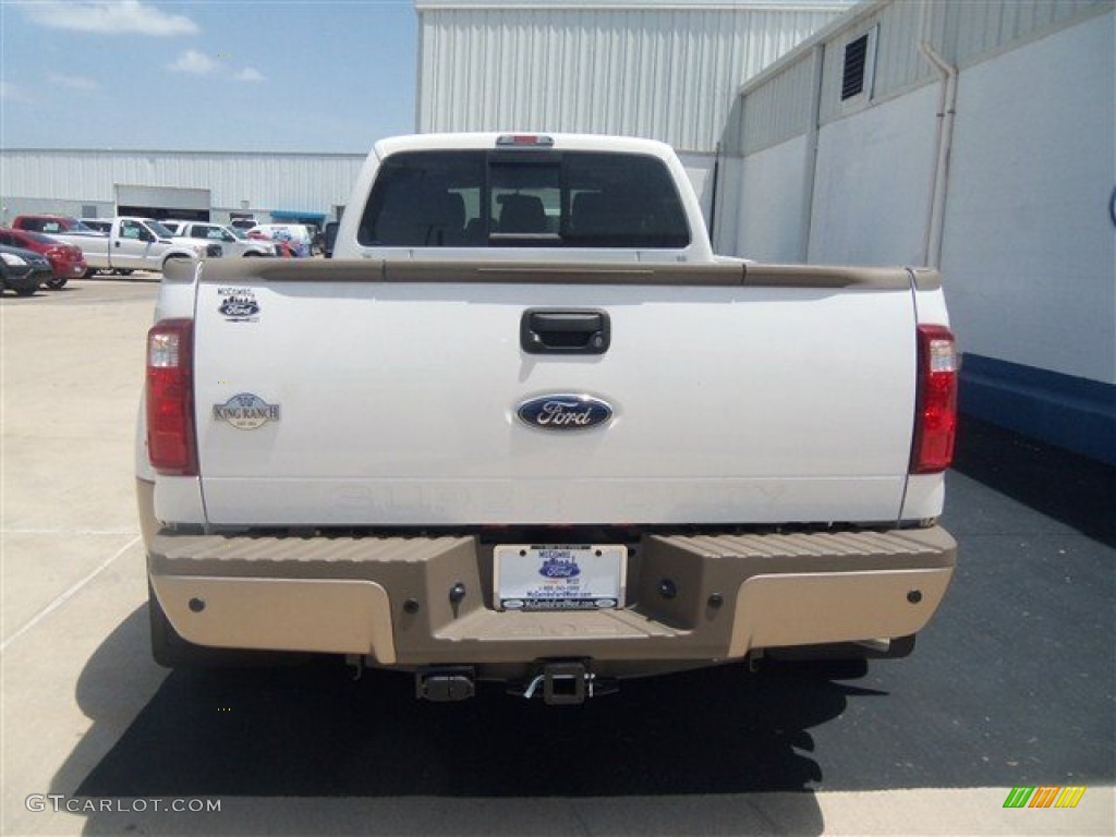 2012 F350 Super Duty King Ranch Crew Cab 4x4 Dually - White Platinum Metallic Tri-Coat / Chaparral Leather photo #5