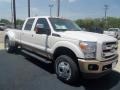 2012 White Platinum Metallic Tri-Coat Ford F350 Super Duty King Ranch Crew Cab 4x4 Dually  photo #9