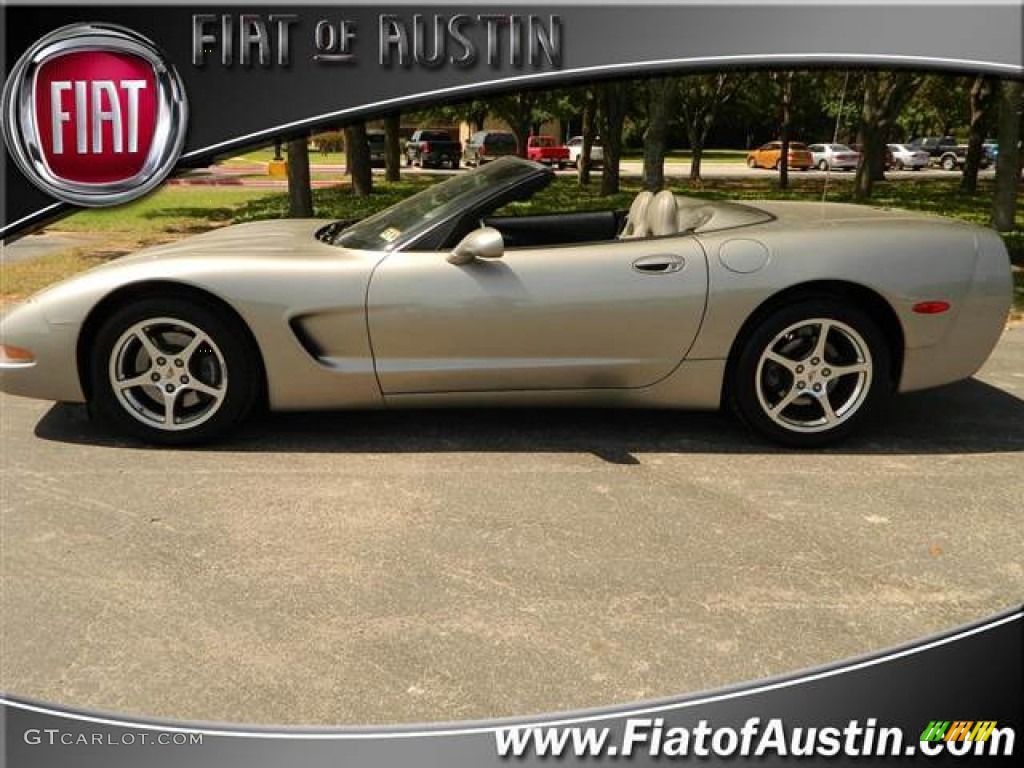 2000 Corvette Convertible - Light Pewter Metallic / Light Oak photo #1