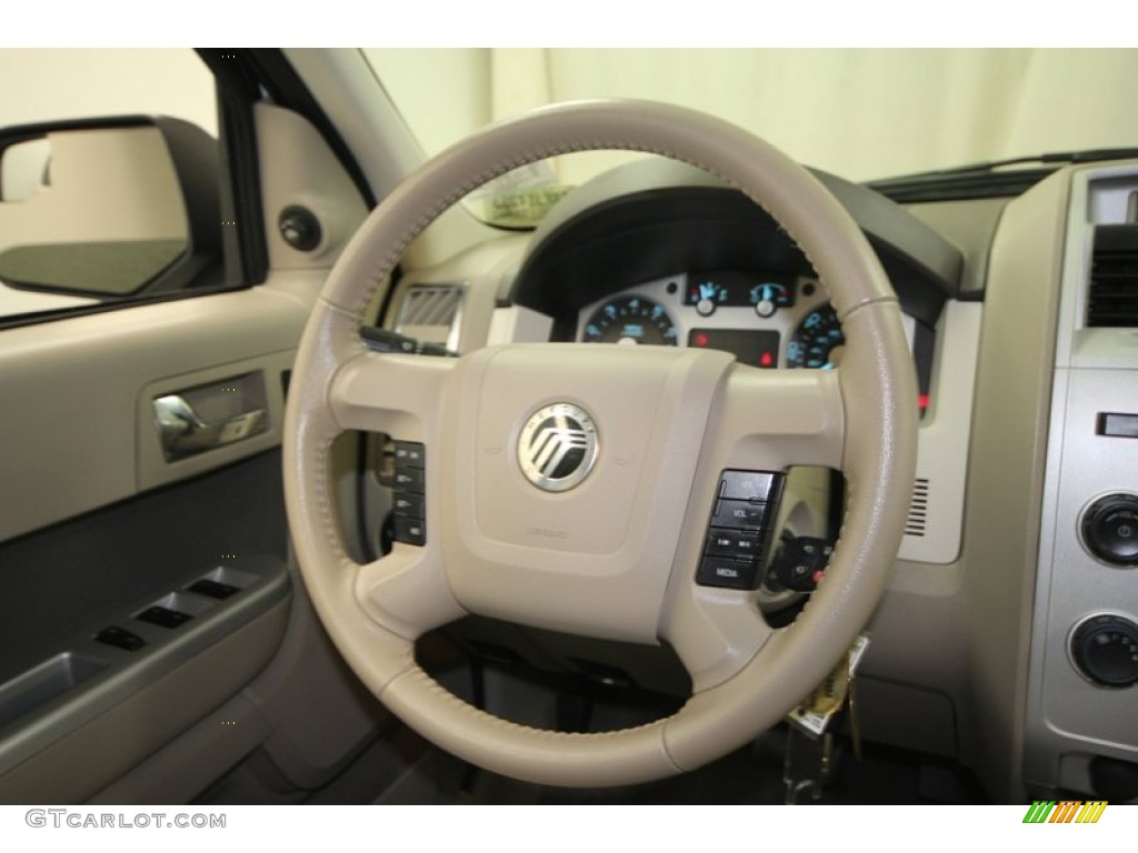 2010 Mercury Mariner V6 Stone Steering Wheel Photo #69480229