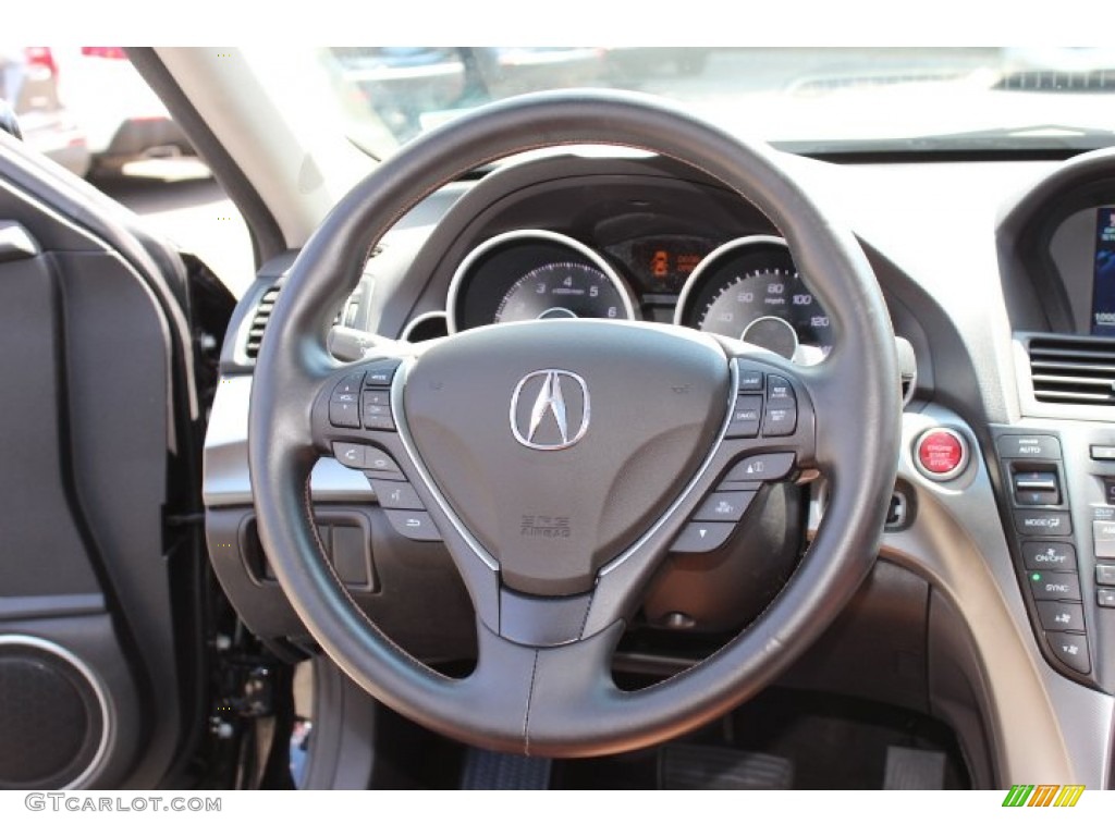 2011 Acura TL 3.7 SH-AWD Technology Umber Steering Wheel Photo #69480244