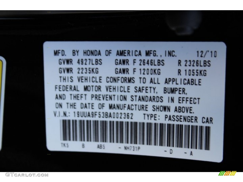 2011 Acura TL 3.7 SH-AWD Technology Parts Photos