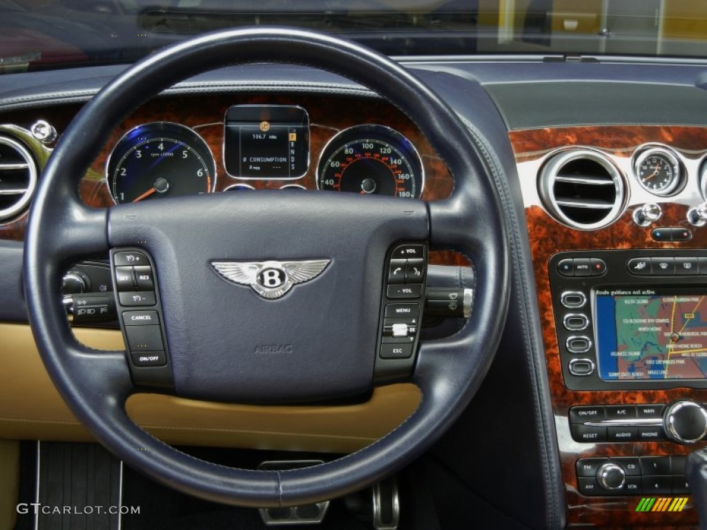 2005 Bentley Continental GT Standard Continental GT Model Saffron Steering Wheel Photo #69480988
