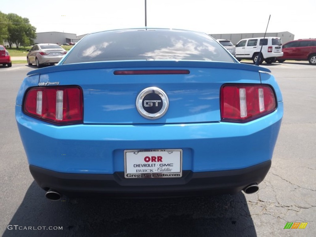 2010 Mustang GT Premium Coupe - Grabber Blue / Charcoal Black/Grabber Blue photo #6