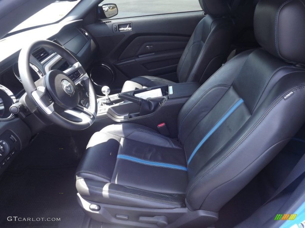 2010 Mustang GT Premium Coupe - Grabber Blue / Charcoal Black/Grabber Blue photo #11
