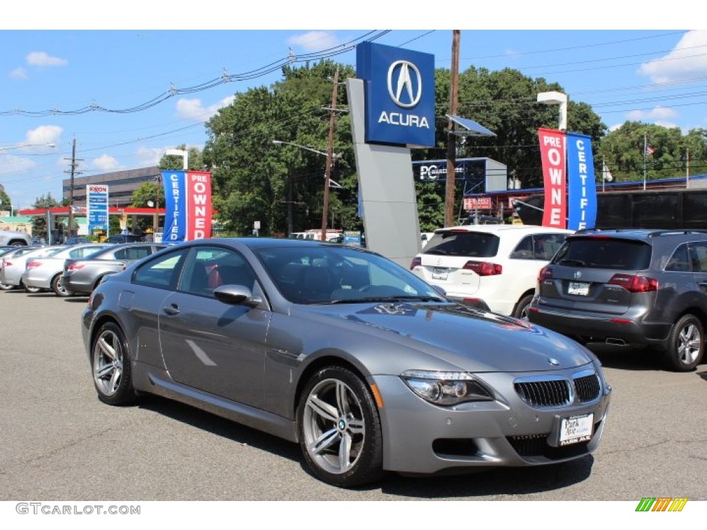 2008 M6 Coupe - Space Grey Metallic / Indianapolis Red photo #1