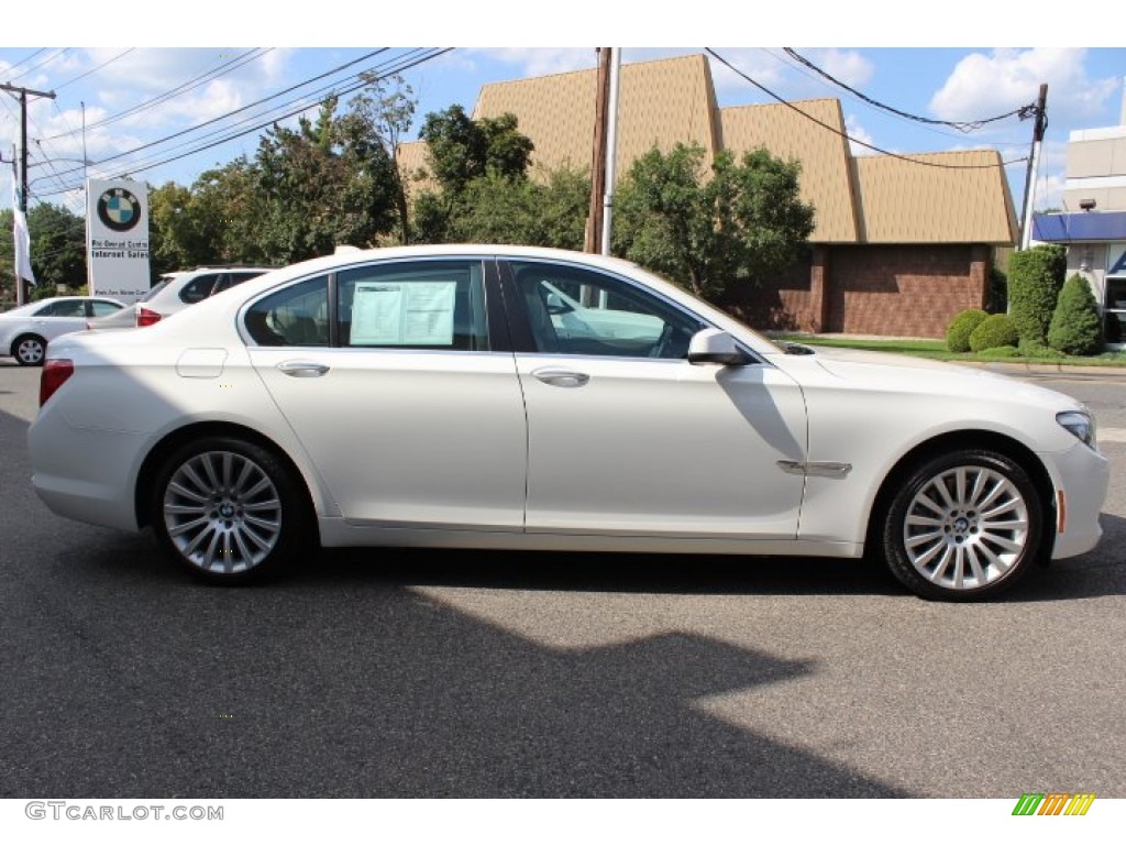 2012 7 Series 750i xDrive Sedan - Mineral White Metallic / Oyster photo #4