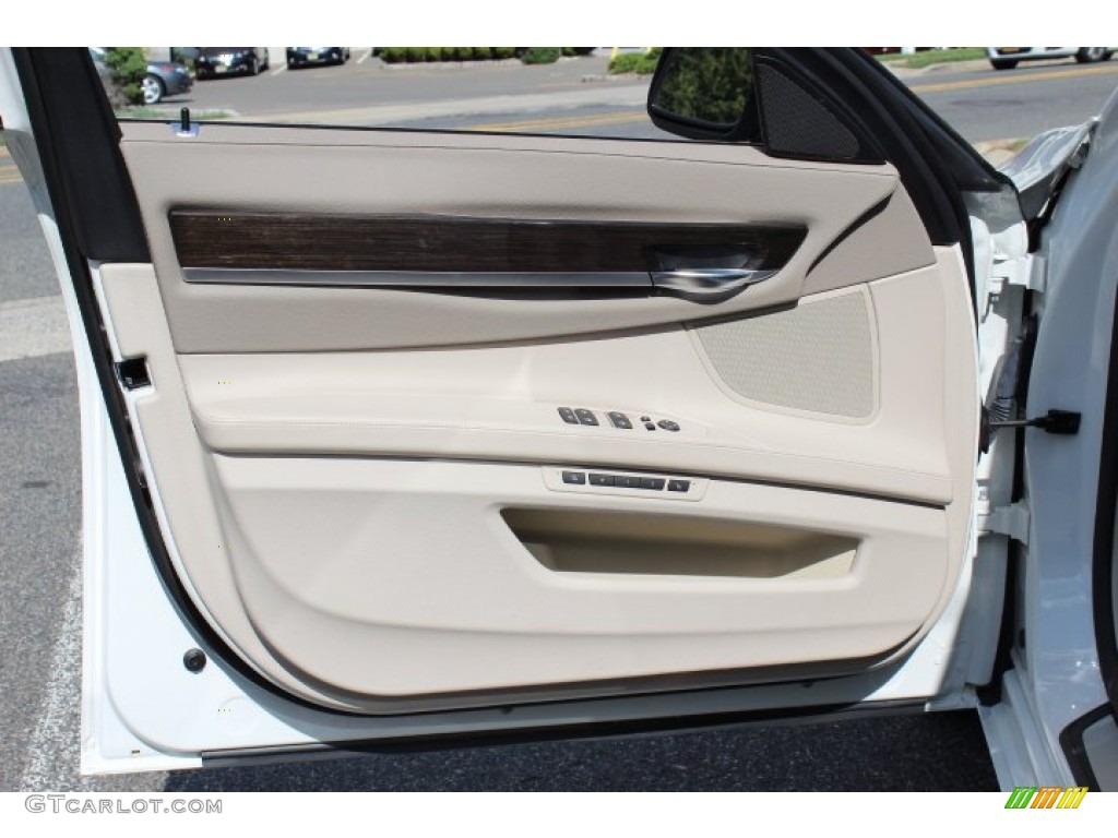2012 7 Series 750i xDrive Sedan - Mineral White Metallic / Oyster photo #9