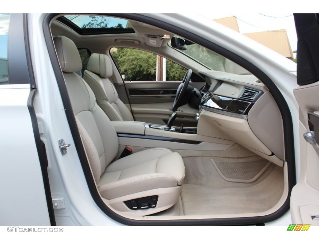 2012 7 Series 750i xDrive Sedan - Mineral White Metallic / Oyster photo #27