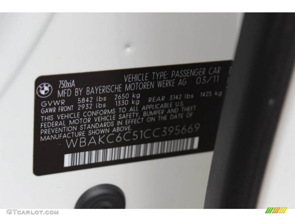 2012 7 Series 750i xDrive Sedan - Mineral White Metallic / Oyster photo #33