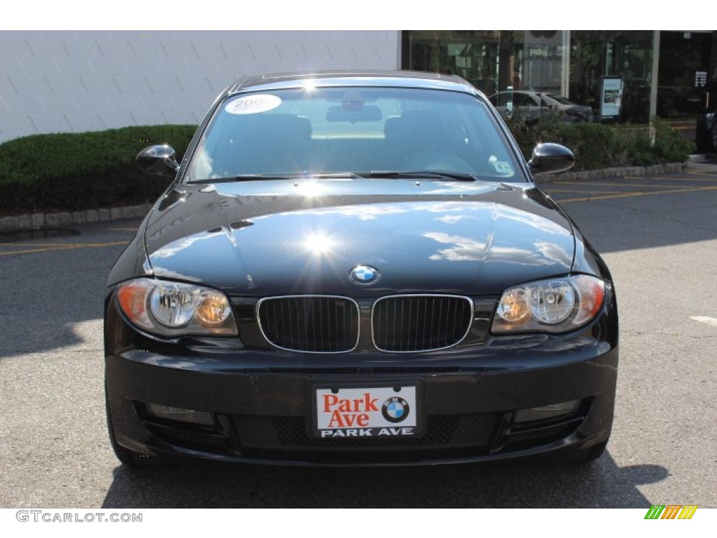 2009 1 Series 128i Coupe - Jet Black / Black photo #2