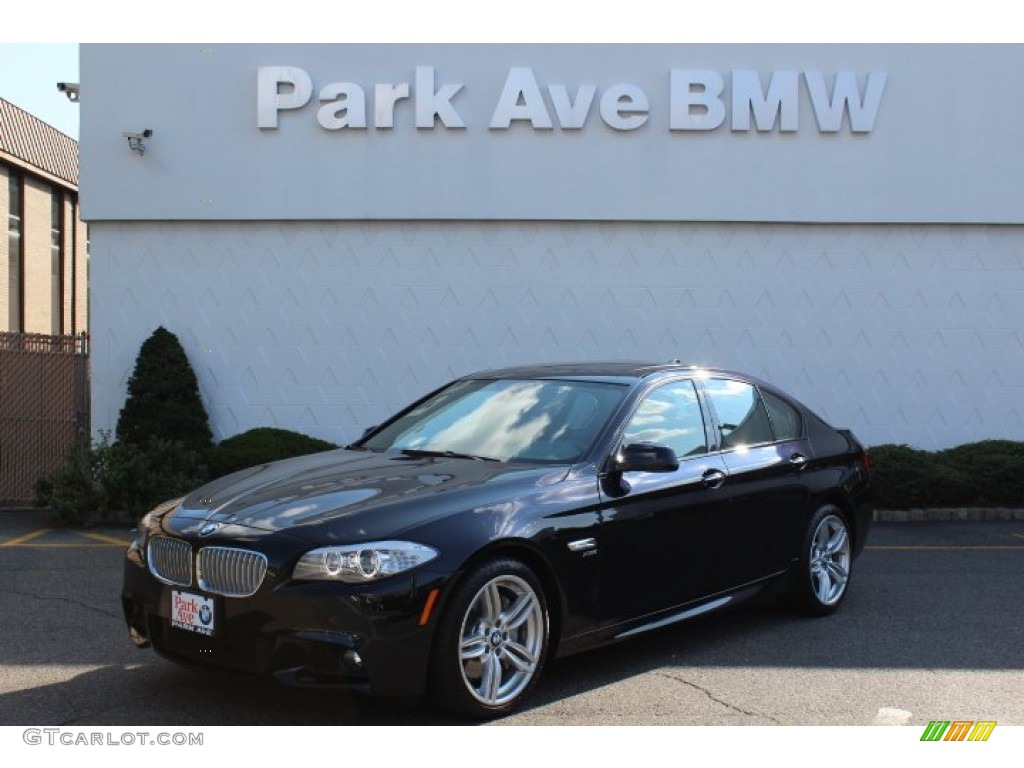 2011 5 Series 550i xDrive Sedan - Carbon Black Metallic / Black photo #1