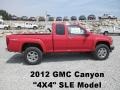 Fire Red 2012 GMC Canyon SLE Extended Cab 4x4