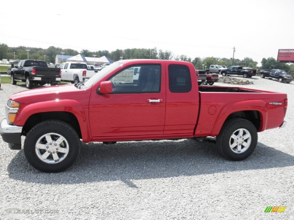 Fire Red 2012 GMC Canyon SLE Extended Cab 4x4 Exterior Photo #69487270