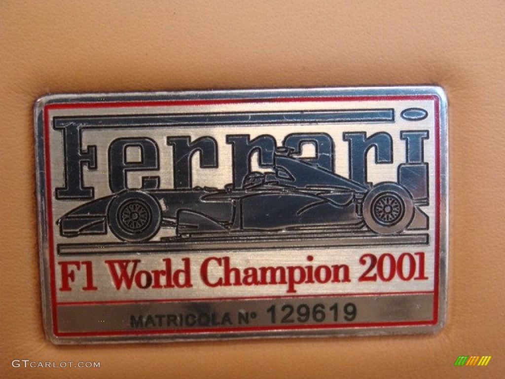 2002 Ferrari 360 Modena F1 Info Tag Photo #69489487