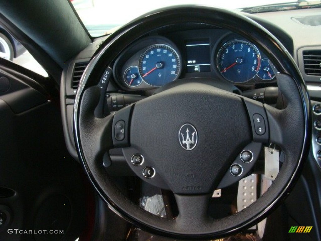 2013 Maserati GranTurismo Sport Coupe Nero Steering Wheel Photo #69489730