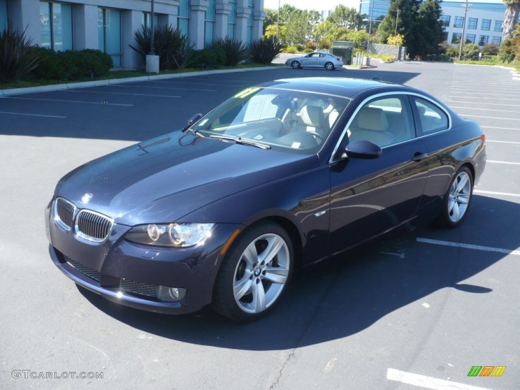 2007 3 Series 335i Coupe - Monaco Blue Metallic / Cream Beige photo #3