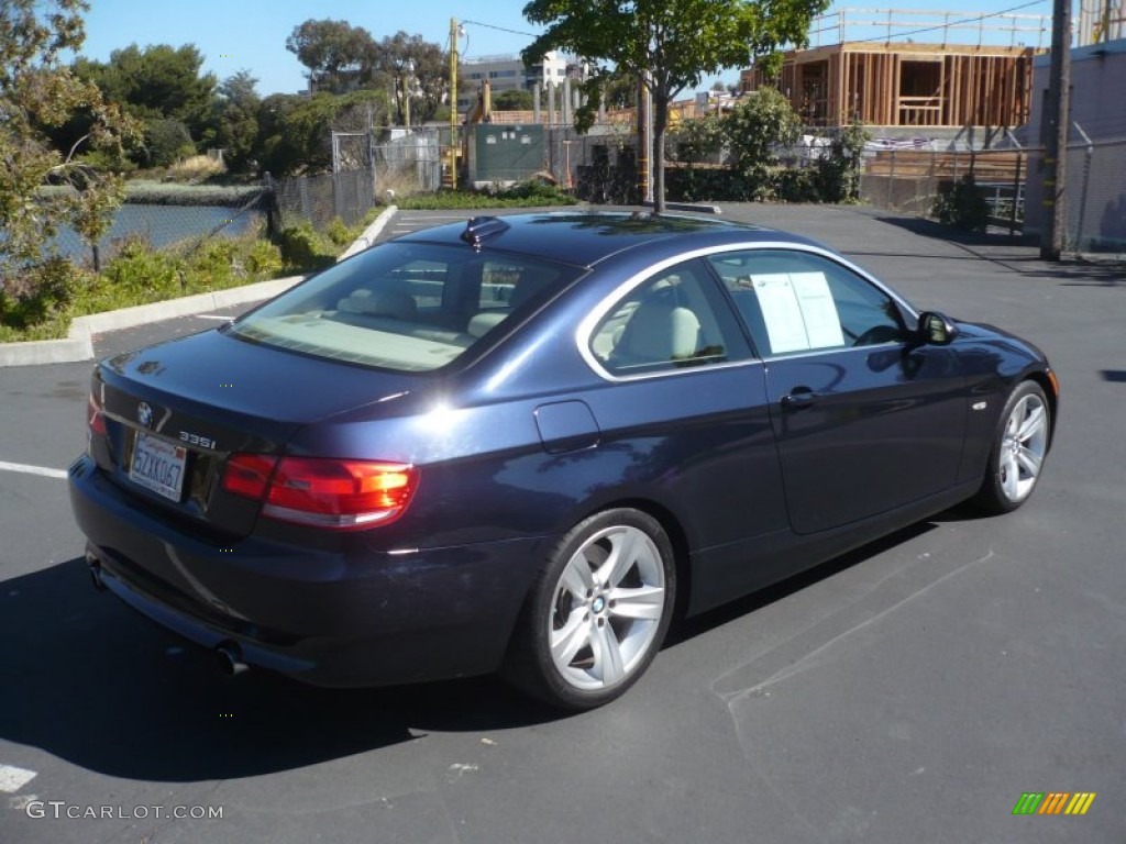 2007 3 Series 335i Coupe - Monaco Blue Metallic / Cream Beige photo #7