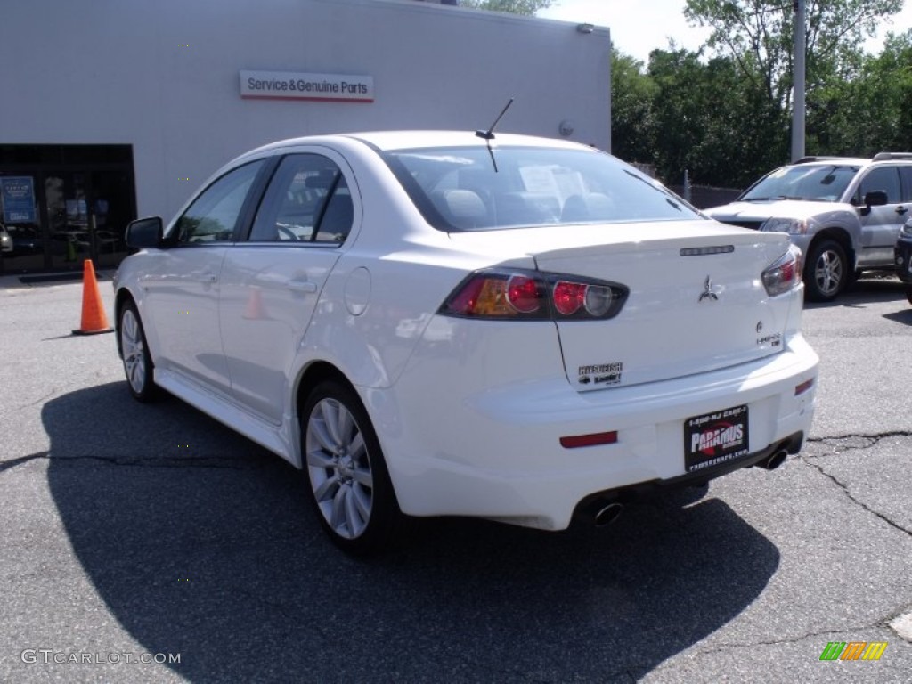 2011 Lancer RALLIART AWD - Wicked White Metallic / Black photo #4