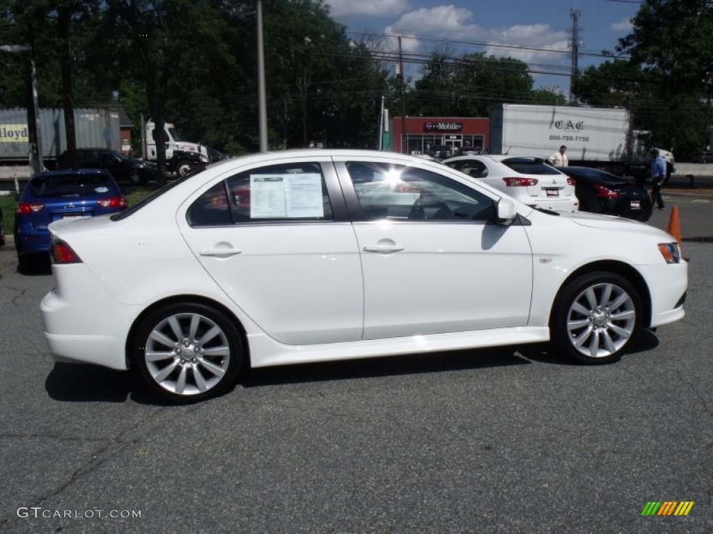 Wicked White Metallic 2011 Mitsubishi Lancer RALLIART AWD Exterior Photo #69492388