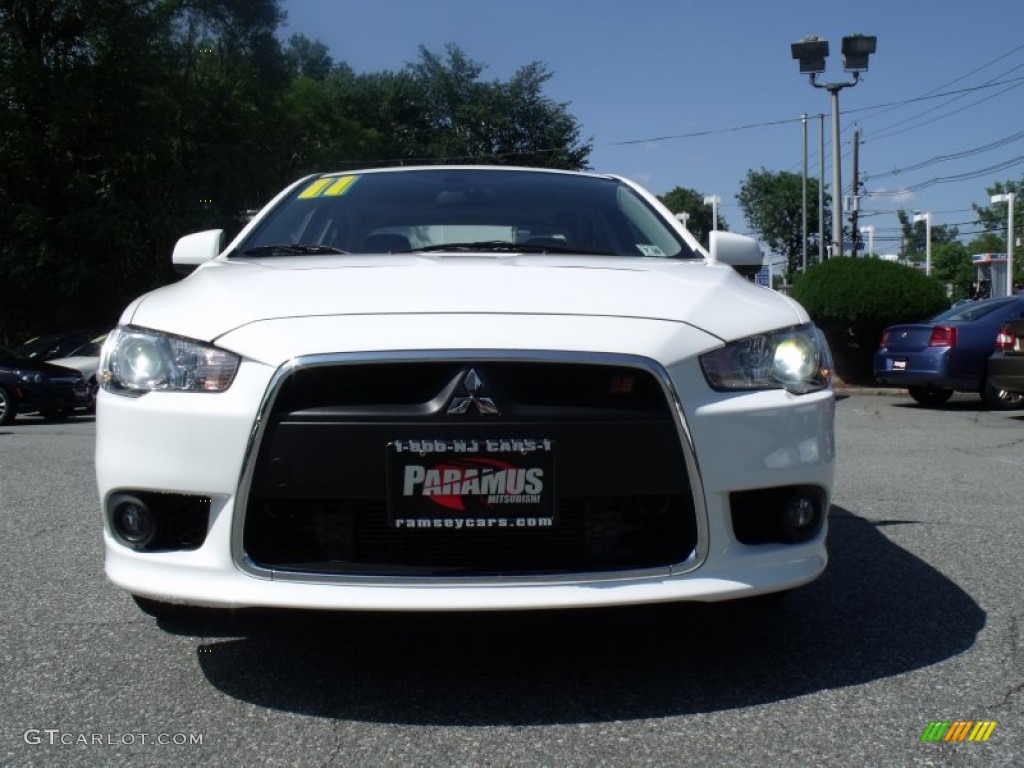 2011 Lancer RALLIART AWD - Wicked White Metallic / Black photo #9