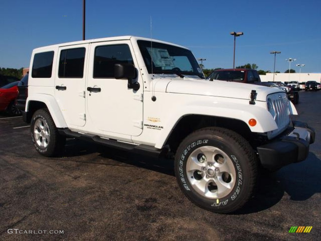 Bright White 2013 Jeep Wrangler Unlimited Sahara 4x4 Exterior Photo #69492439