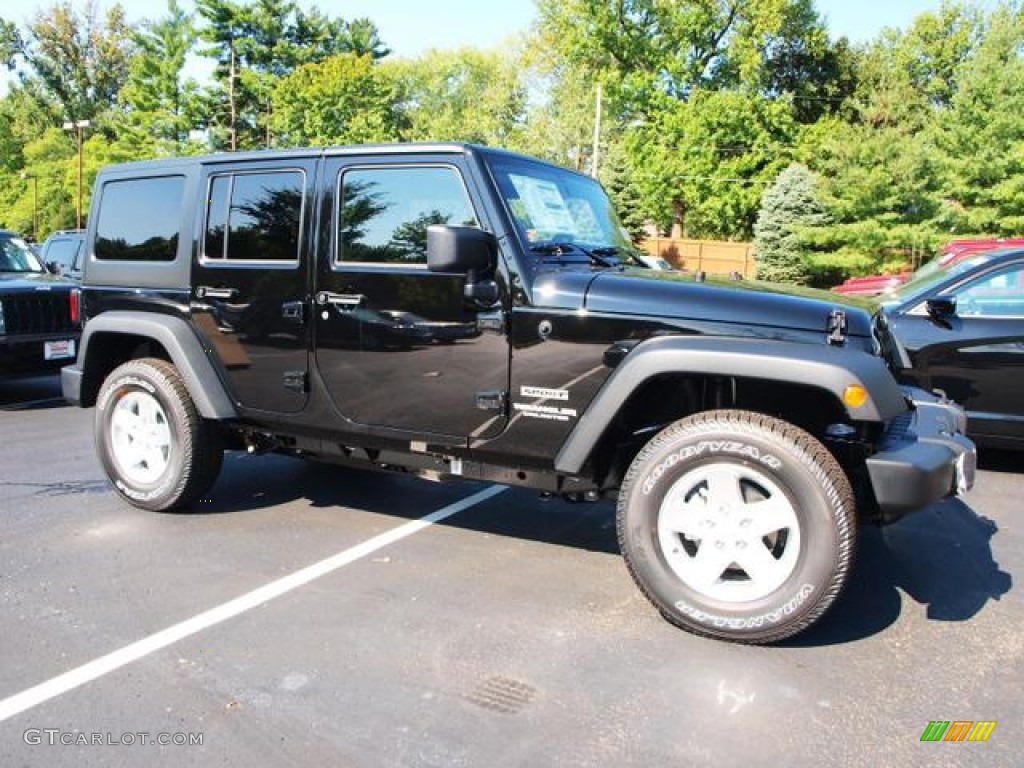 Black 2013 Jeep Wrangler Unlimited Sport S 4x4 Exterior Photo #69492547