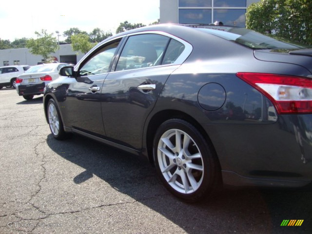 2009 Maxima 3.5 SV - Dark Slate Metallic / Caffe Latte photo #4