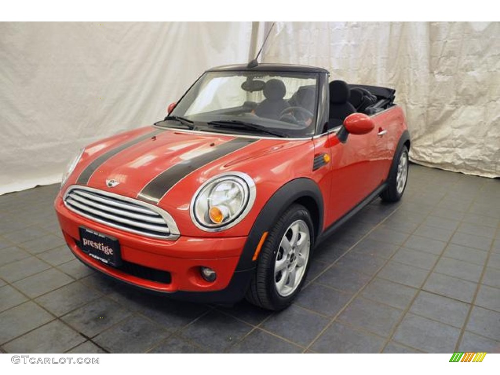 2009 Cooper Convertible - Chili Red / Black/Rooster Red photo #1