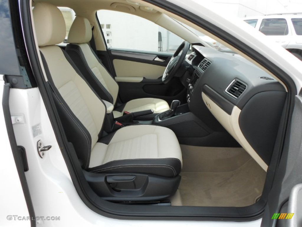 2 Tone Cornsilk/Black Interior 2012 Volkswagen Jetta SEL Sedan Photo #69494836