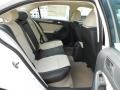 2012 Volkswagen Jetta 2 Tone Cornsilk/Black Interior Rear Seat Photo