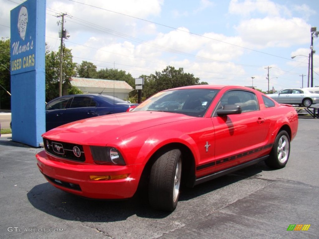 2007 Mustang V6 Premium Coupe - Torch Red / Dark Charcoal photo #24