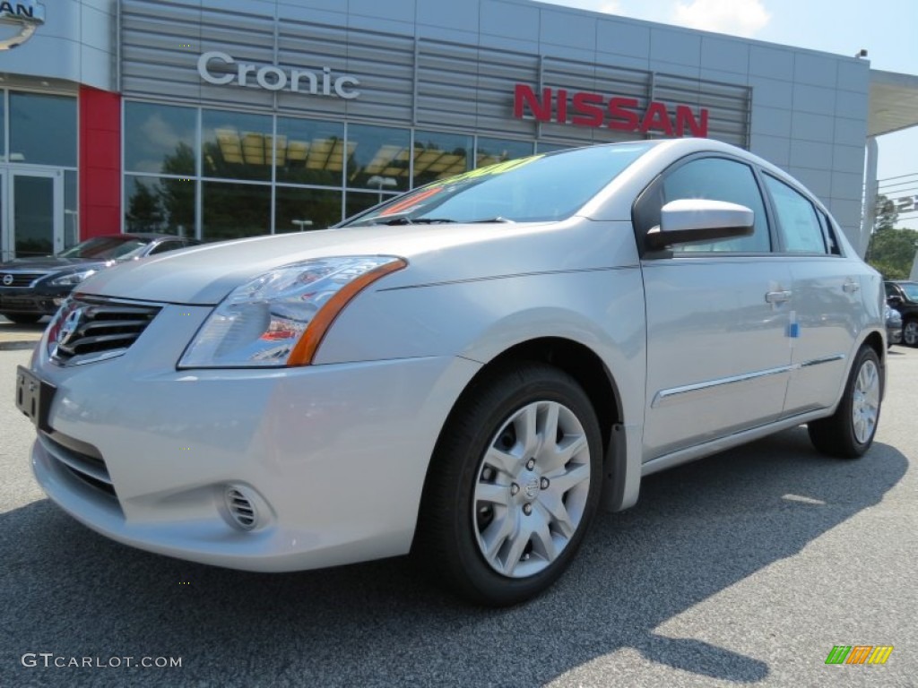 2012 Sentra 2.0 S - Brilliant Silver Metallic / Charcoal photo #1