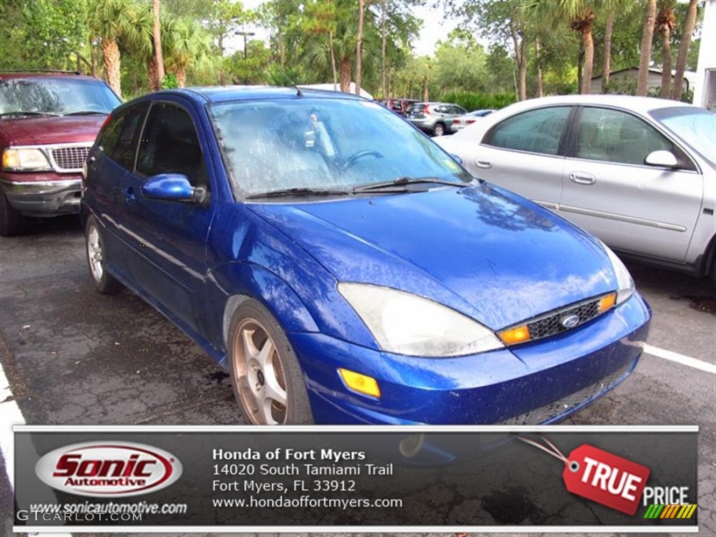 2003 Focus SVT Coupe - Sonic Blue Metallic / Black/Blue photo #1