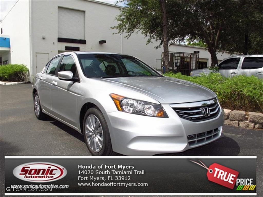 2012 Accord EX-L Sedan - Alabaster Silver Metallic / Black photo #1