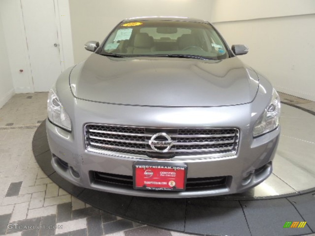 2009 Maxima 3.5 SV - Precision Gray Metallic / Frost Leather photo #2