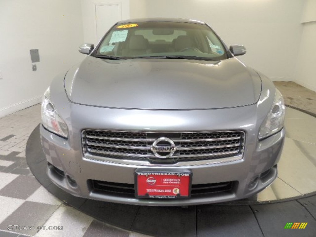 2009 Maxima 3.5 SV - Precision Gray Metallic / Frost Leather photo #3