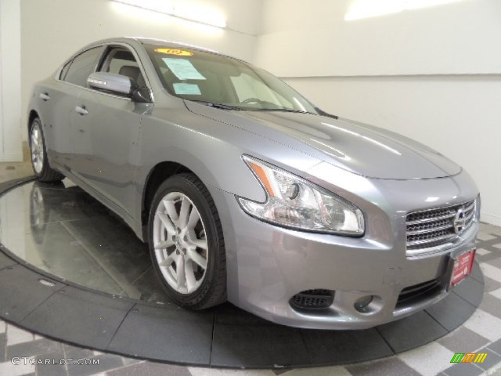 2009 Maxima 3.5 SV - Precision Gray Metallic / Frost Leather photo #4